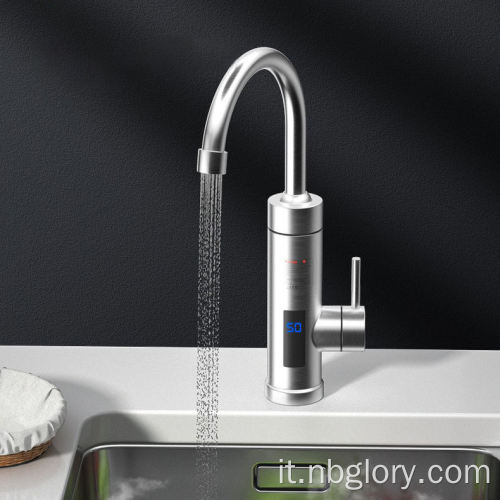 Acciaio in acciaio inossidabile rubinetti ad acqua elettrica calda e fredda con display digitale per cucina per gli scaldabagni istantanei elettrici invernali